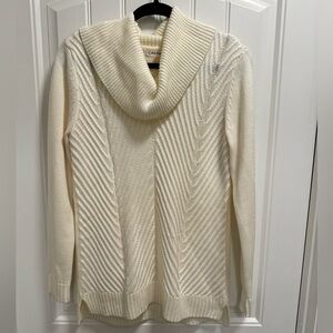 Calvin Klein Off-White Cowl Neck Sweater -Size M
